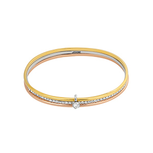 ADORE JEWELRY _ Interlocking Ring Bangle Trio