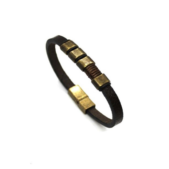 Single Brown leather bracelet